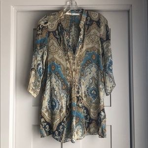 100% silk Gibson paisley tunic. Size S